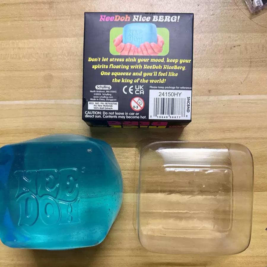Bai Fen Bai Dolls And Toys 8.5Cm Needoh Nice Berg Sensory Stress Reliever Fidget Tool For Anxiety & Focus Desk Sensory Cube Gifts