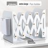 Retractable Bookend with Pen Holder - Foldable Desktop Bookshelf and Divider