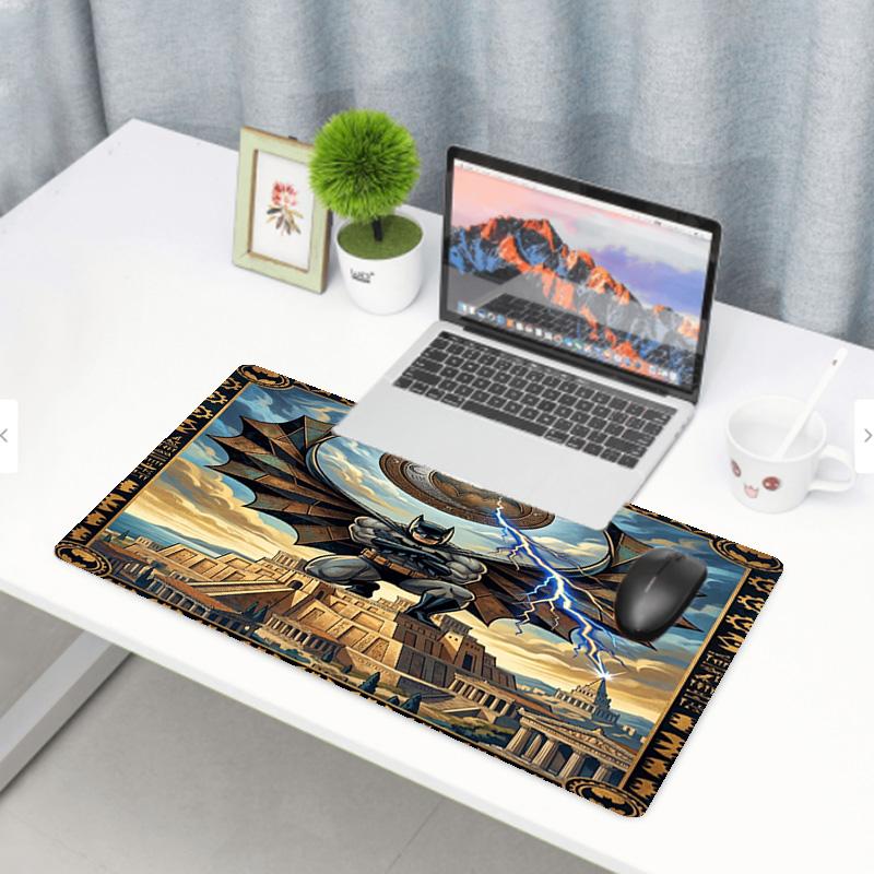Batman Print Mouse Pad, Anti‑Slip Desktop Keyboard Mat, for PC Laptop Gaming Working Daily Use, Cool Festival Surprise Gift