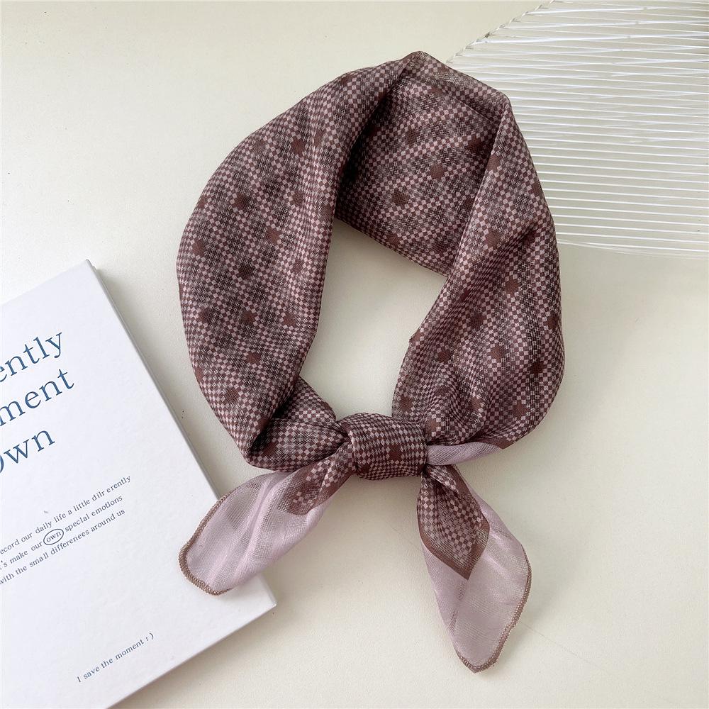 58 Floral Cotton Linen Scarf: Korean Ditsy Print Neckerchief for Spring, Summer, Autumn - Versatile Headband and Headscarf