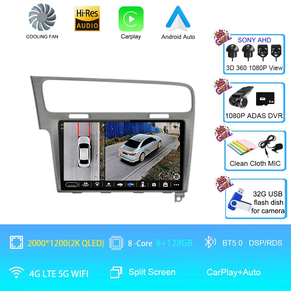 Car Radio Android 14 For Volkswagen VW Golf 7 MK7 GTI 2011-2021 Carplay HD Multimedia Auto Qualcomm GPS Stereo Video Player 2din