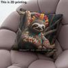 Bohemian Sloth Print Pillow Covers Pattern Cushion Cover Suitable for Sofa Bedroom Car Pillow Cover