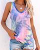 1116 women's summer new tie-dye cloud sunflower sleeveless vest T-shirt