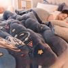 Double Sided Velvet Thickened and Encrypted Winter Quilt Soft and Skin Friendly Lamb Wool Winter Duvet Breathable Single Blanket