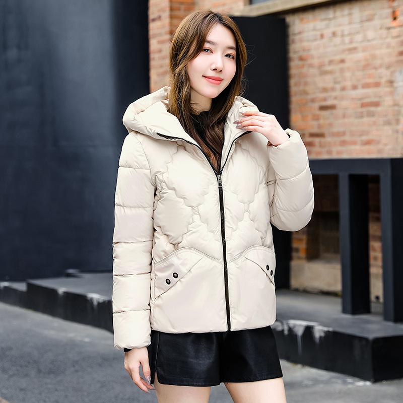2025 New Hooded Cotton Jacket Winter Down Cotton Jacket Plus Size Women's Short Small Padded Jacket