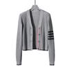 TBJL Women's Classic Four-Bar Knit Cardigan - Autumn/Winter High-End Slimming Fashion.