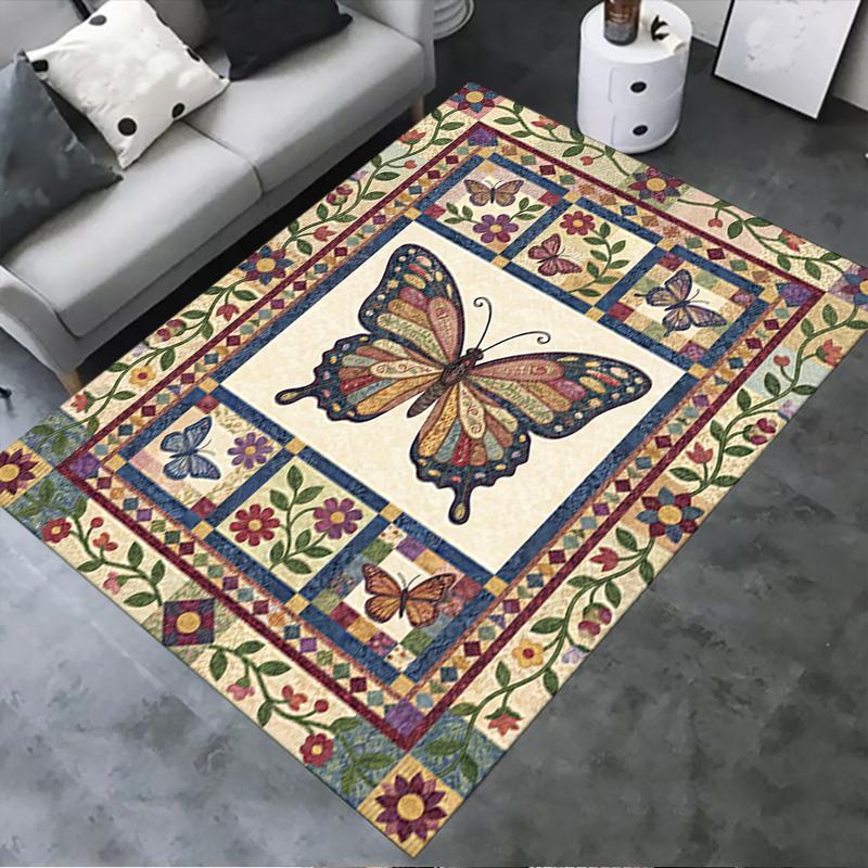 

2025 New Butterfly Decoration Carpet Rug for Living Room Bedroom Home Sofa Decoration,Kids play Non-slip Floor Mat26 40x60cm( 15x23in )