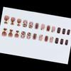 Elegante 3D Gesculpteerde Bloemen Kunstnagels ABS Press-On Nagels Eenvoudige Applicatie Langdurig Voor Bruiloftsevenement Kantoor