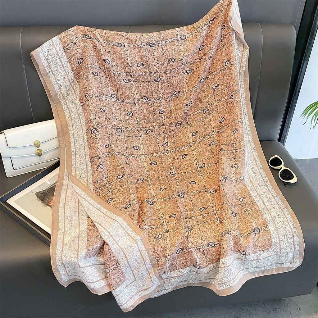 Women Cotton Linen Rose Print Scarf Shawl Hijab Muslim Long Headscarf Scarves Head Wraps Long Female Head Scarf