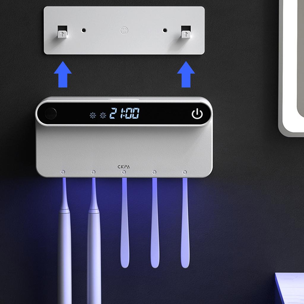 Smart Toothbrush Sterilizer UV Sterilization Rack Bathroom Wall-mounted Does Not Take Up Space