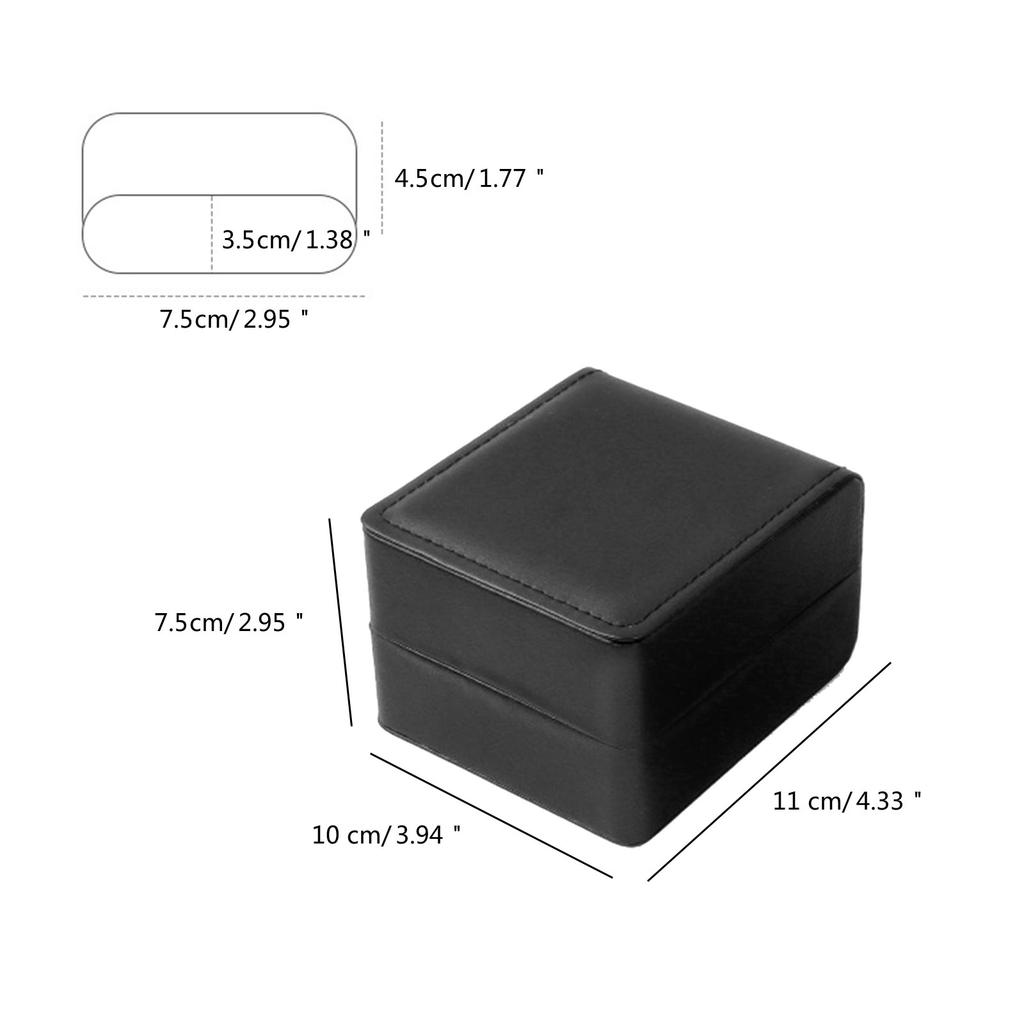 Duurzame Horloge Reisetui Draagbare PU Lederen Doos Sieraden Cadeau Organizer voor Mannen en Vrouwen Litchi Patroon Container