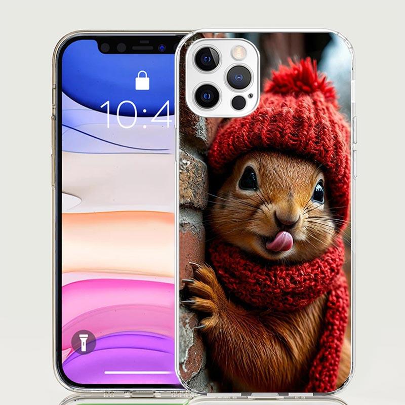 Animal Squirrel Phone Case for Apple iPhone 17 Air 16 15 Plus 14 + 13 Mini 12 11 Pro Max 7 8 SE 16Max Soft Shell Cover Coque 17