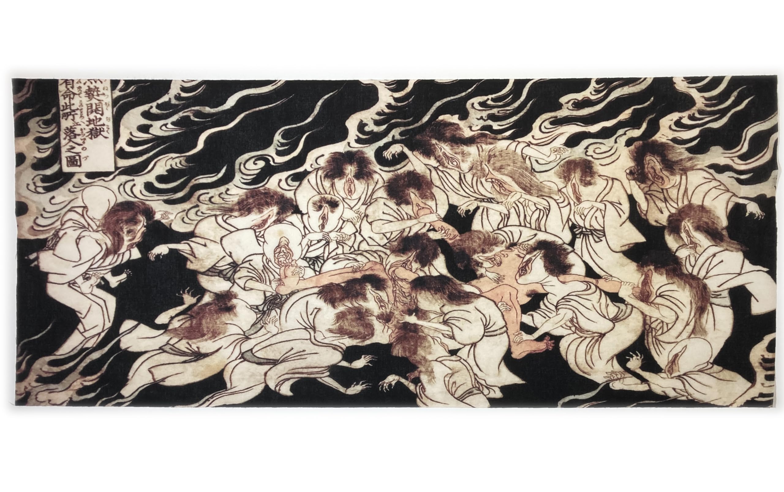 

hand towels from all over the including shunga and hellscapes Ukiyo-e world, чёрный