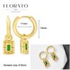 Evil Eye 925 Silver Ear Needle Exquisite Shell Zircon Retro Geometric Pendant Earrings for Women Fashion Party Jewelry