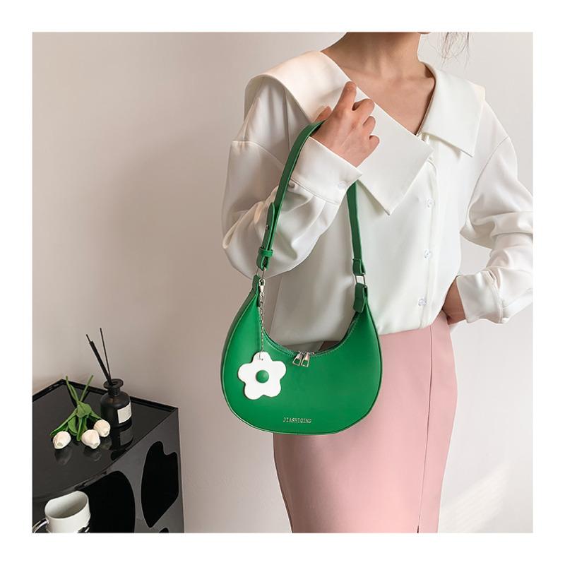 Sweet Style Faux Leather Crescent Bag for Women 2026 New Fashionable Shoulder Crossbody Purse