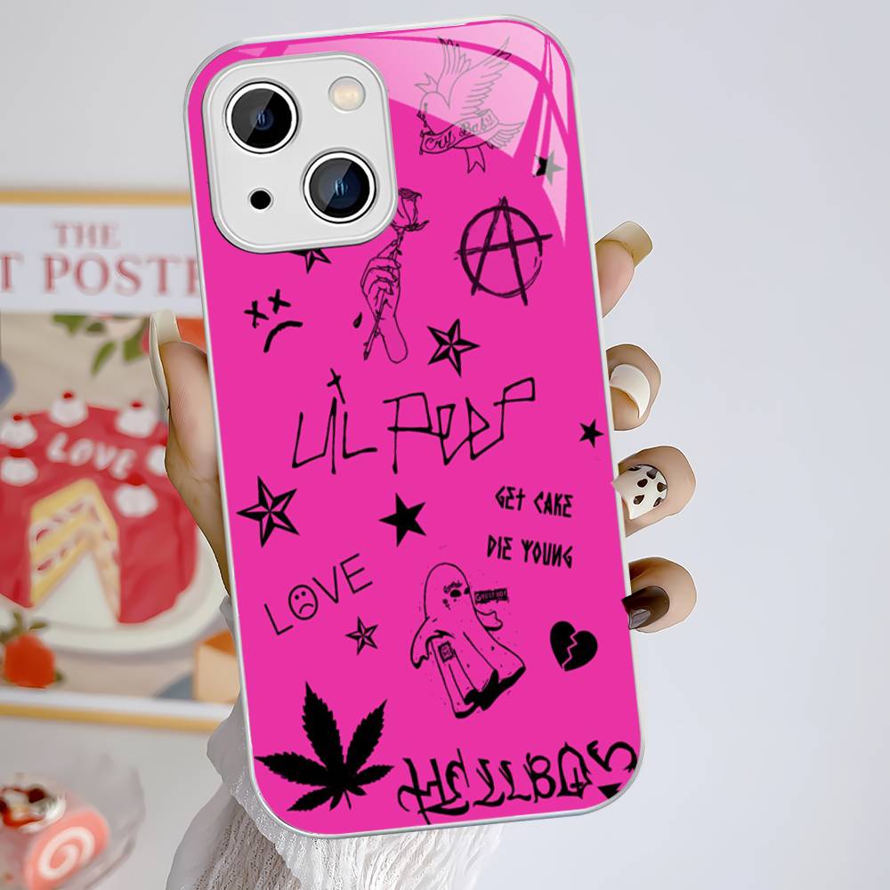 Hip Hop Rapper L-Lil P-Peep Tempered Glass For Iphone 14 13 12 11 Pro Mini XS MAX 14Plus X XS XR Fundas
