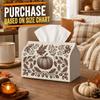 1pc Tissue Box Holder with Vintage Botanical Nature Design - Pumpkin Acorn Fall Foliage, Durable Polyester, Ideal for Kitchen, Living Room, Bedroom, B