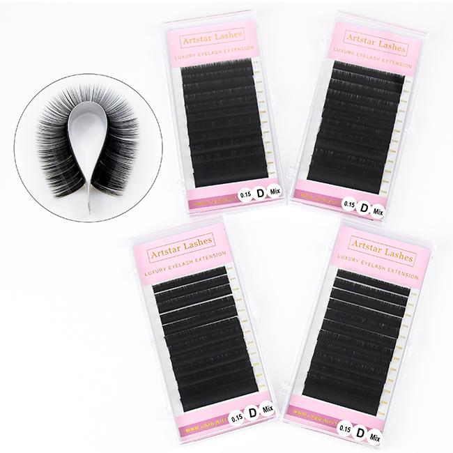 In Stock Matte Black Classic Eyelash Extension Vendor Cashmere Lash Extensions