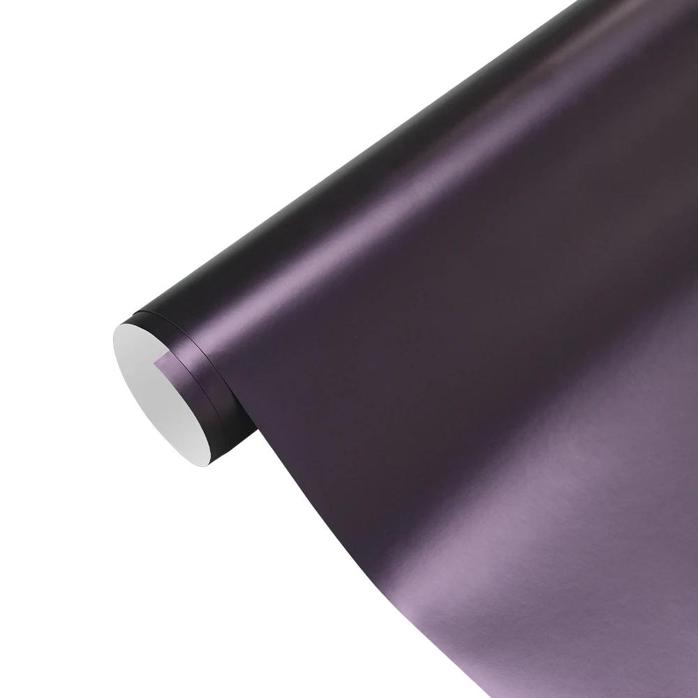 

Auto Color Change Vinyl Film Matte Black Purple Car Sticker Bubble Free Wrapping Car Accessories Auto Self Adhesive Decals 50x152cm