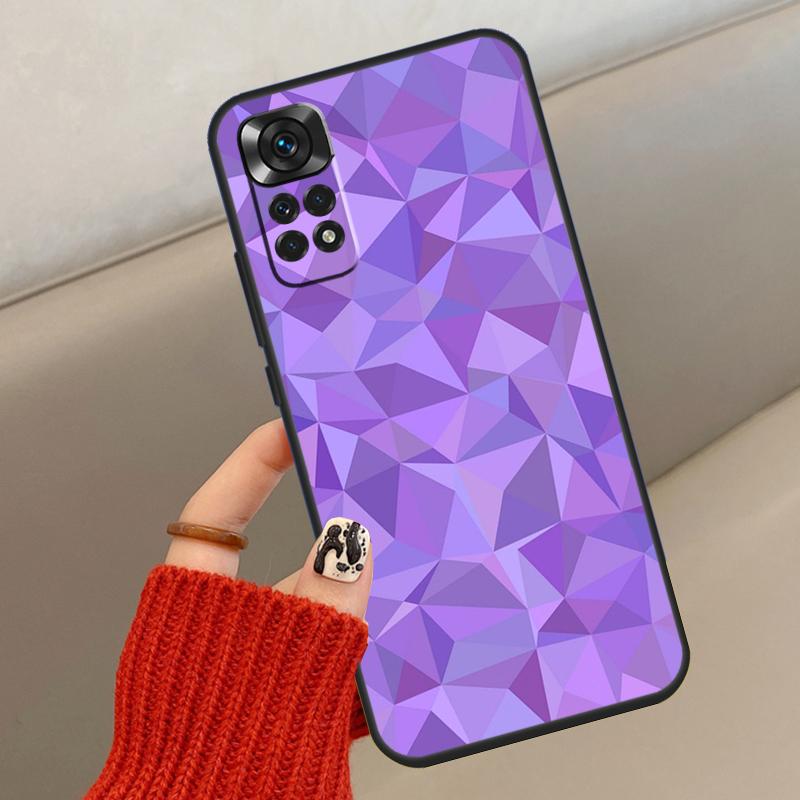Geometric Abstract Crystal Case For Xiaomi Redmi Note 14 13 12 11 10 15 Pro Plus Cover For Redmi 15 15C 12C 10C 13C 14C