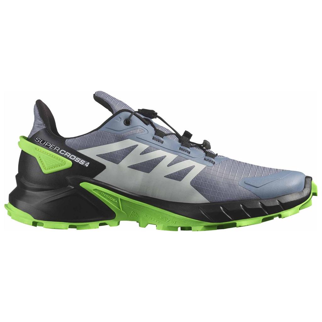 Salomon Supercross 4 Rebound Cushioning Durable Low-Top Running Shoes Men Running Shoes Black Gray Blue 473158