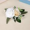 2PCS Silk Flower Wedding Cake Decoration Craft Boutonniere Project Making Supply Artificial Flower for Bride Ceremony