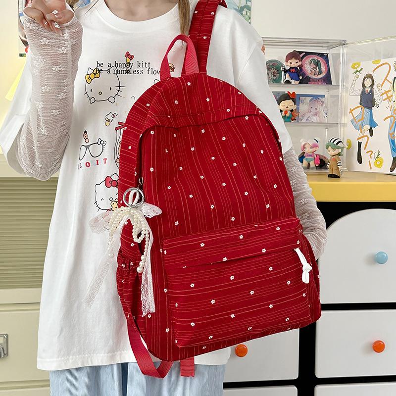 New Trendy Backpack Large Capacity Junior High School Student Leisure Student Class Schoolbag Women's Simple Backpack