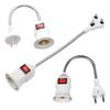 Direct plug swivel lamp head lamp mouth E27 large screw lamp holder type universal hose with switch