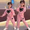 Completi per Bambina Tuta Casual con Felpa+pantaloni 2 Pezzi 2024 Primavera Autunno Tuta Bambino Spessa… Altro
