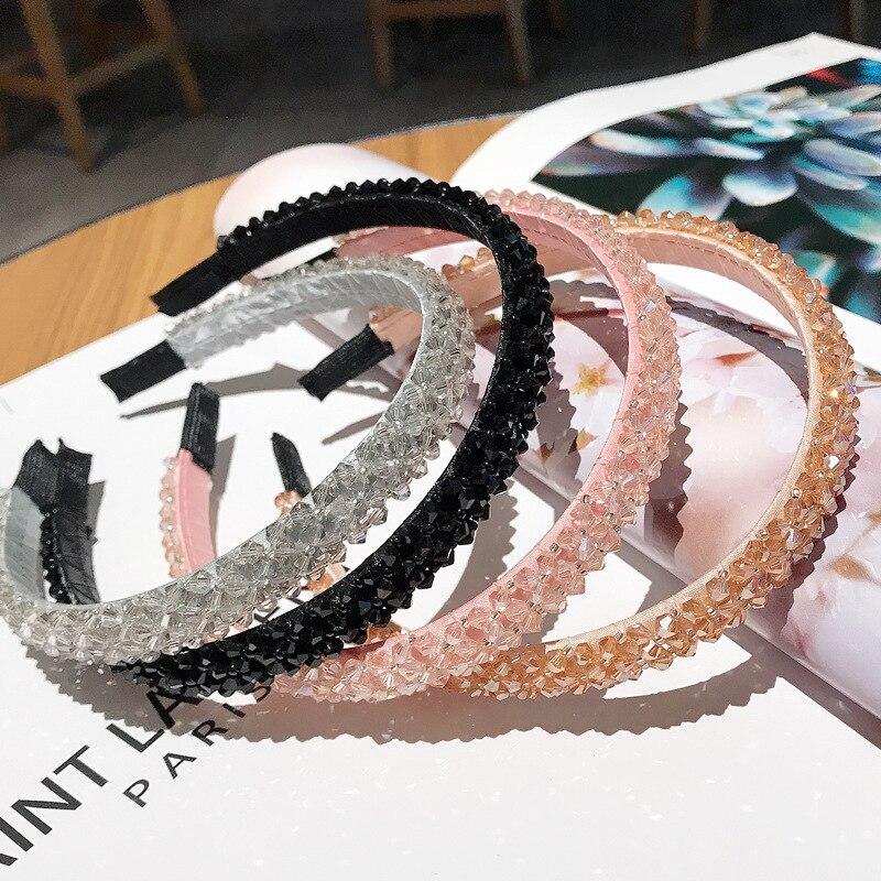 Cerchietto da donna con strass rosa di lusso, accessori per