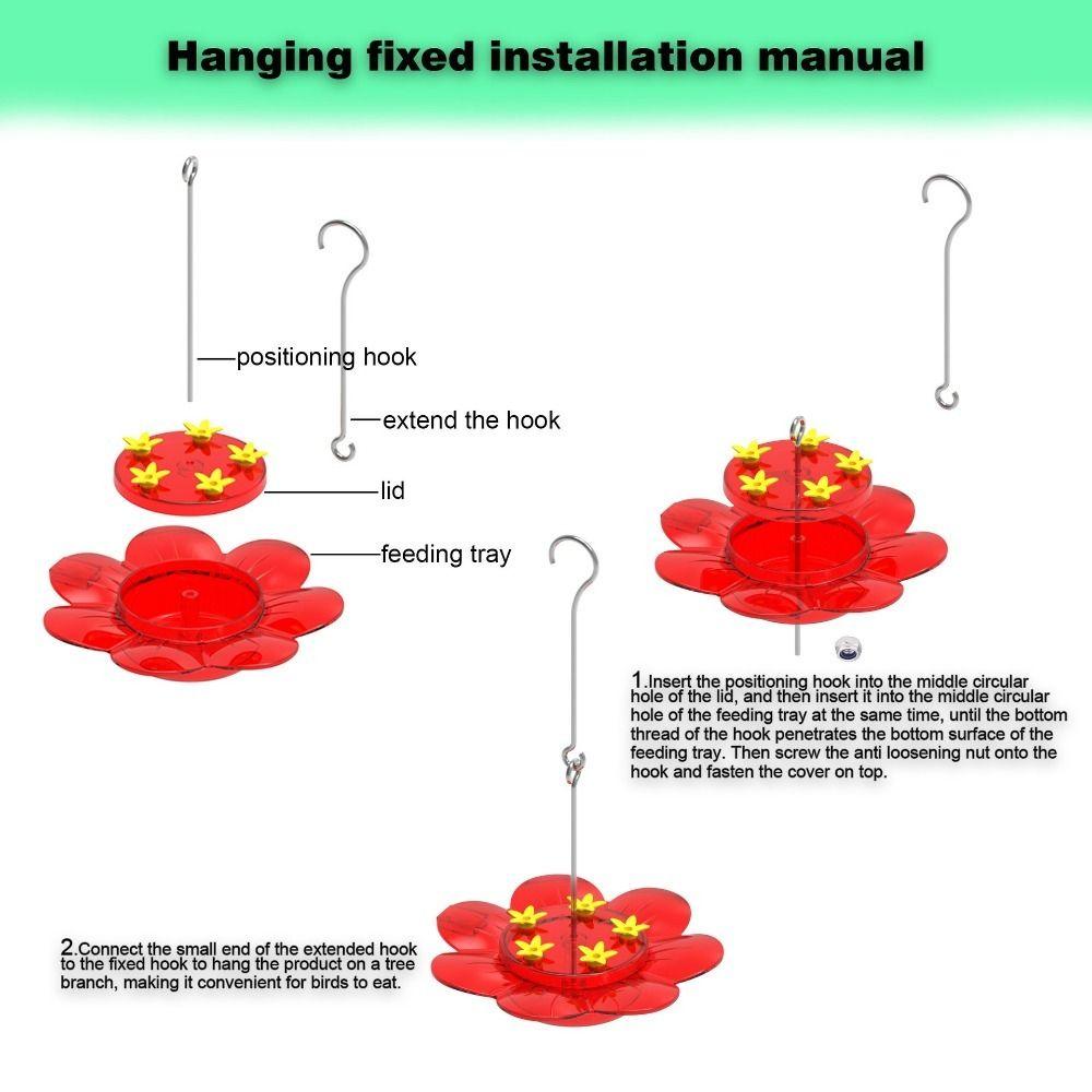 Decorative Hanging Feeder Weather-Resistant Window Feeding Station Bird Water Bowl Animal Lovers