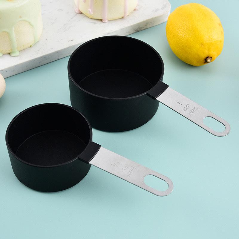 8-Piece Stainless Steel Handle Measuring Cup & Spoon Set with Scale