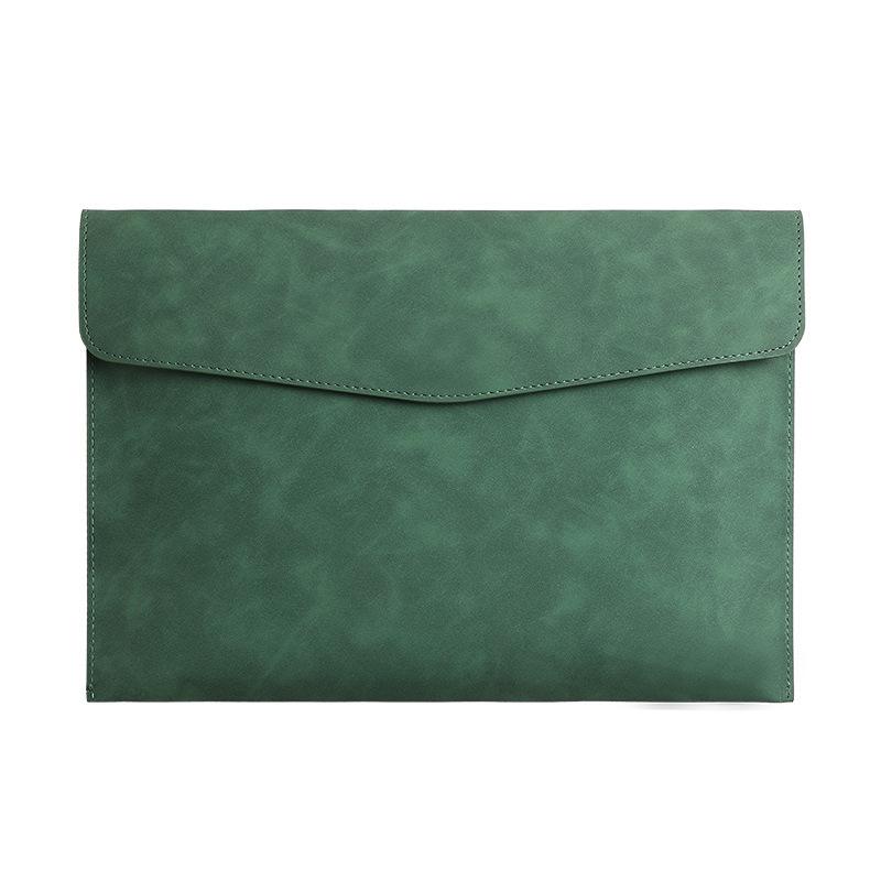Thickened Waterproof A4 Leather File Folder with Snap Button & Customizable Logo