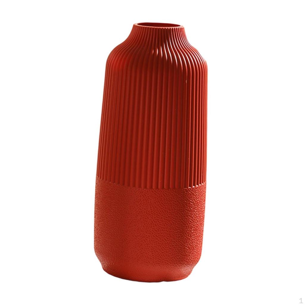 Decorative Flower Vase Plant Container Ornament Sleek Unbreakable PP Suitable for Living Room