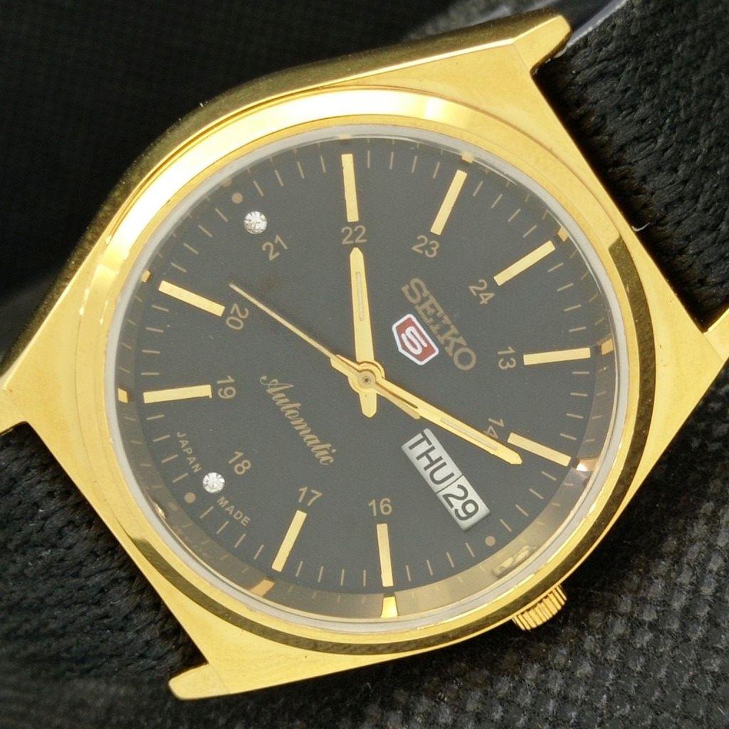 

ВОССТАНОВЛЕННЫЕ ВИНТАЖНЫЕ SEIKO 5 AUTO 6309A ЯПОНИЯ МУЖСКИЕ ЧАСЫ D/D ЧЕРНЫЕ 593a-a311276-2 SKU593a-a311276
