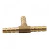 3 Way Tubing Fitting Barbed Hose Connector Brass Tee Splitter