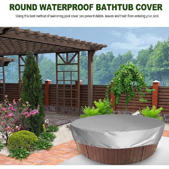 DOITOOL Round Pool Cover for Above Ground Pools, 6 ft Round Solar Pool Cover Protector for Inflatable Pool and in- ground Pools for and Reduce Water