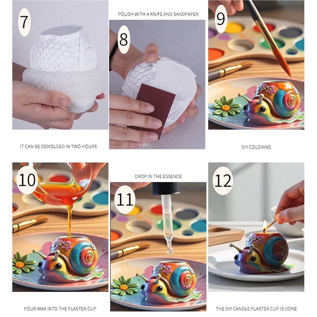 Creative Snail Shaped Flowerpot Silicone Mold For DIY Jewelry Container Making Resin Crafts And Succulent Planters