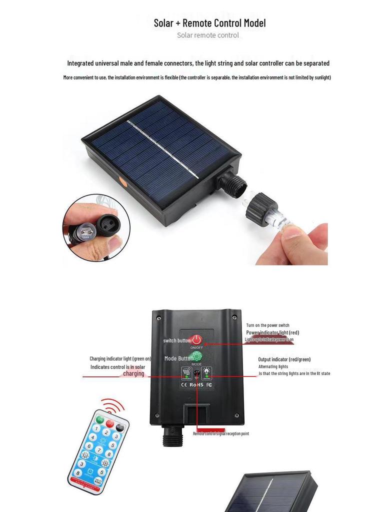 LED Solar-Powered Waterproof Outdoor Curtain Icicle Lights for Christmas and Courtyard Decoration