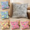 Garden Flowers Cushion Cover Short Plush Doublesided Print Square Throw Pillow Covers Sofa Home Cushion Decor