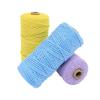 4mm Waterproof Hot Sale Colorful DIY Craft Twine Satin Cord Twisted Cord Natural Macrame Cotton Rope for Bags & Shoes