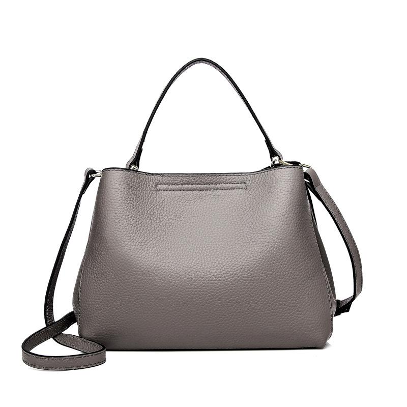 New First-layer Cowhide Handbag Women's Bag Niche Fashion Casual Korean Version Genuine Leather Shoulder Messenger Bag