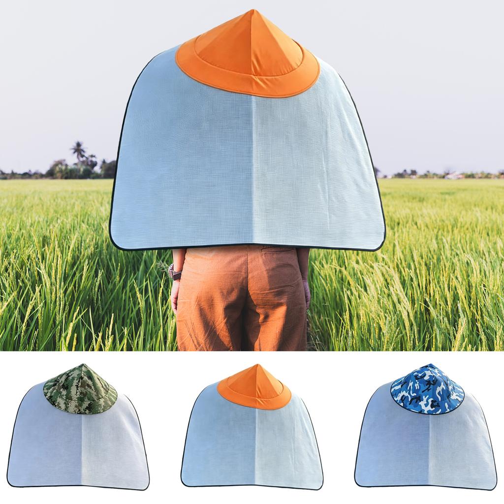 Thickened - hat with cape and pointed top—versatile, heat-insulating, and rain-resistant; ideal for farm work and tea picking.