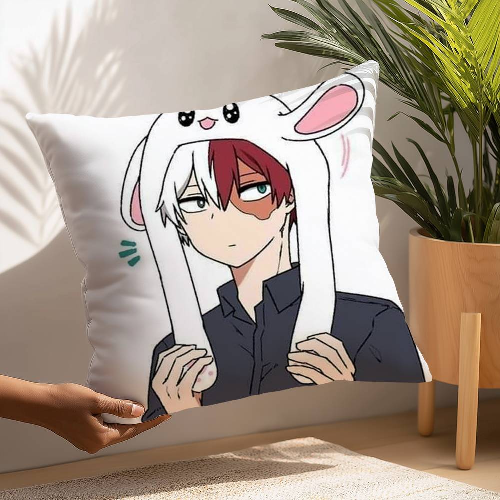 Kawaii Shoto Todoroki Chibi Pillow Case Plush Fabric Soft  Pillowcase Double Sided Print Cushion Cover Household Gifts