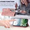 For Samsung Galaxy S22 Ultra 5G Case Tulip Leather Phone Cover with 5 Card Slots Wallet