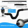 Bathroom Sink Drain Pipe Kit,Bathroom Sink Drain with Strainer Basket Hair Catcher and pop-up Stopper Flexible Sink Drain Pipe P-Trap