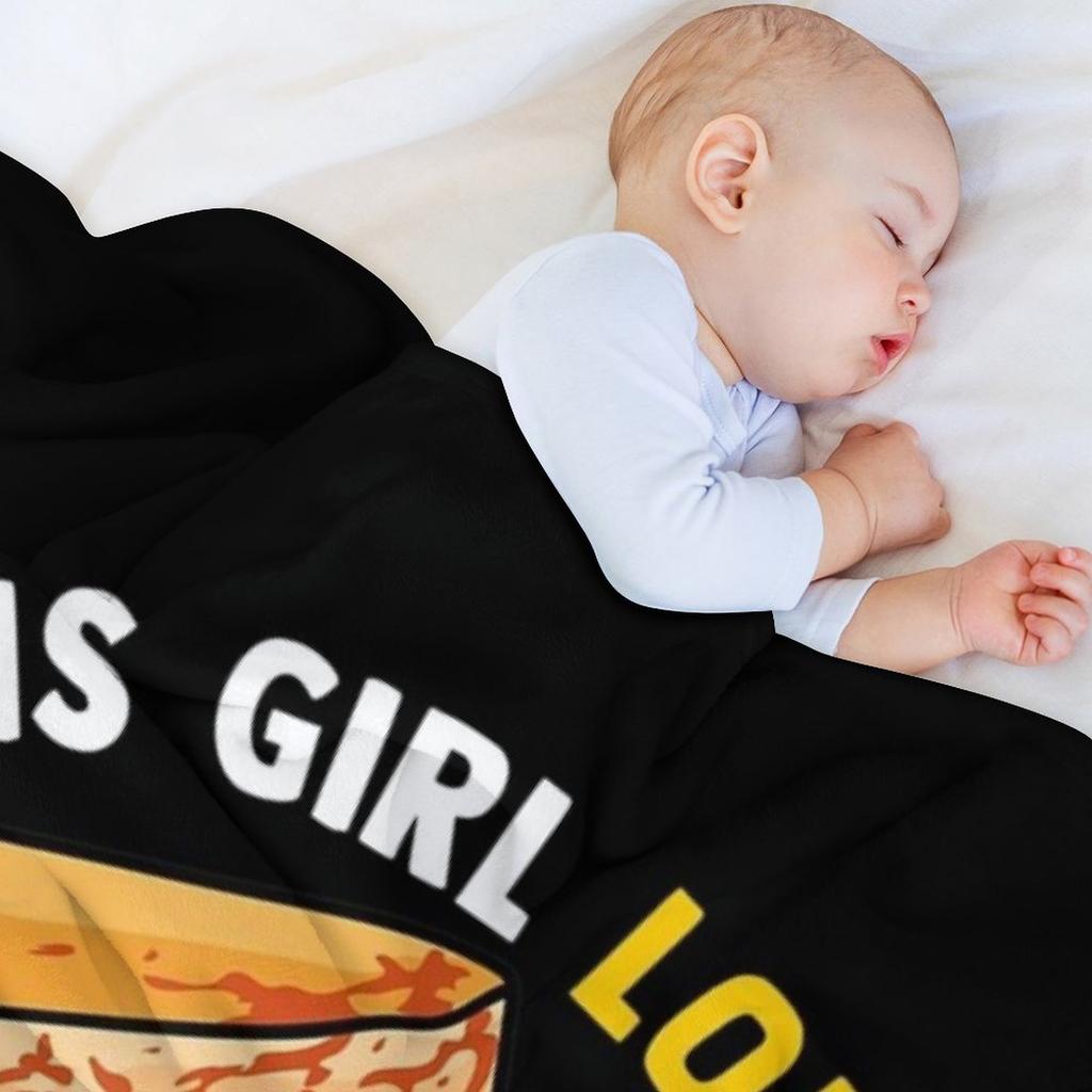 This Girl Loves Grilled Cheese Throw Blanket Kid'S Polar heavy to sleep Designers Blankets