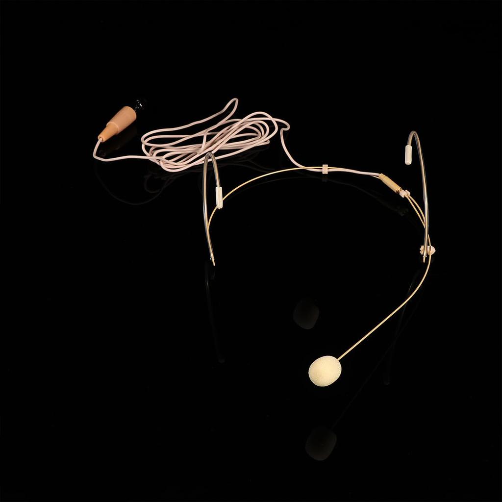 Mobestech 3 buc Microfon cu cască pentru căști Microfon cu fir Microfon cu condensator Microfon vocal Microfon pentru amplificator de voce Difuzor bej