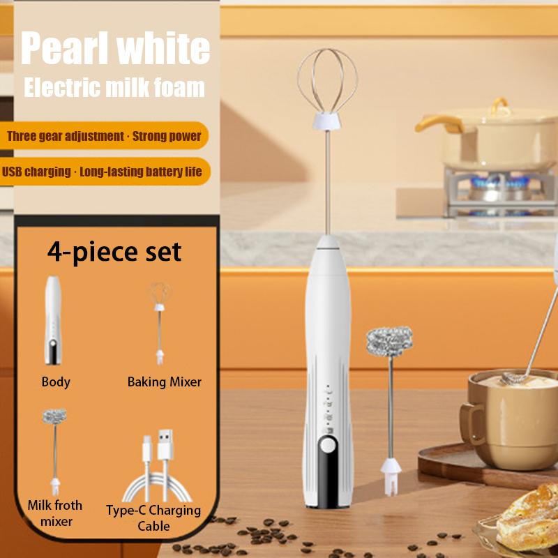 Bătător Electric Portabil cu USB pentru Ouă pentru Bucătăria Casnică, Bătător de Albușuri și Spumant de Cafea Portabil pentru Bătut și Bătut Smântână