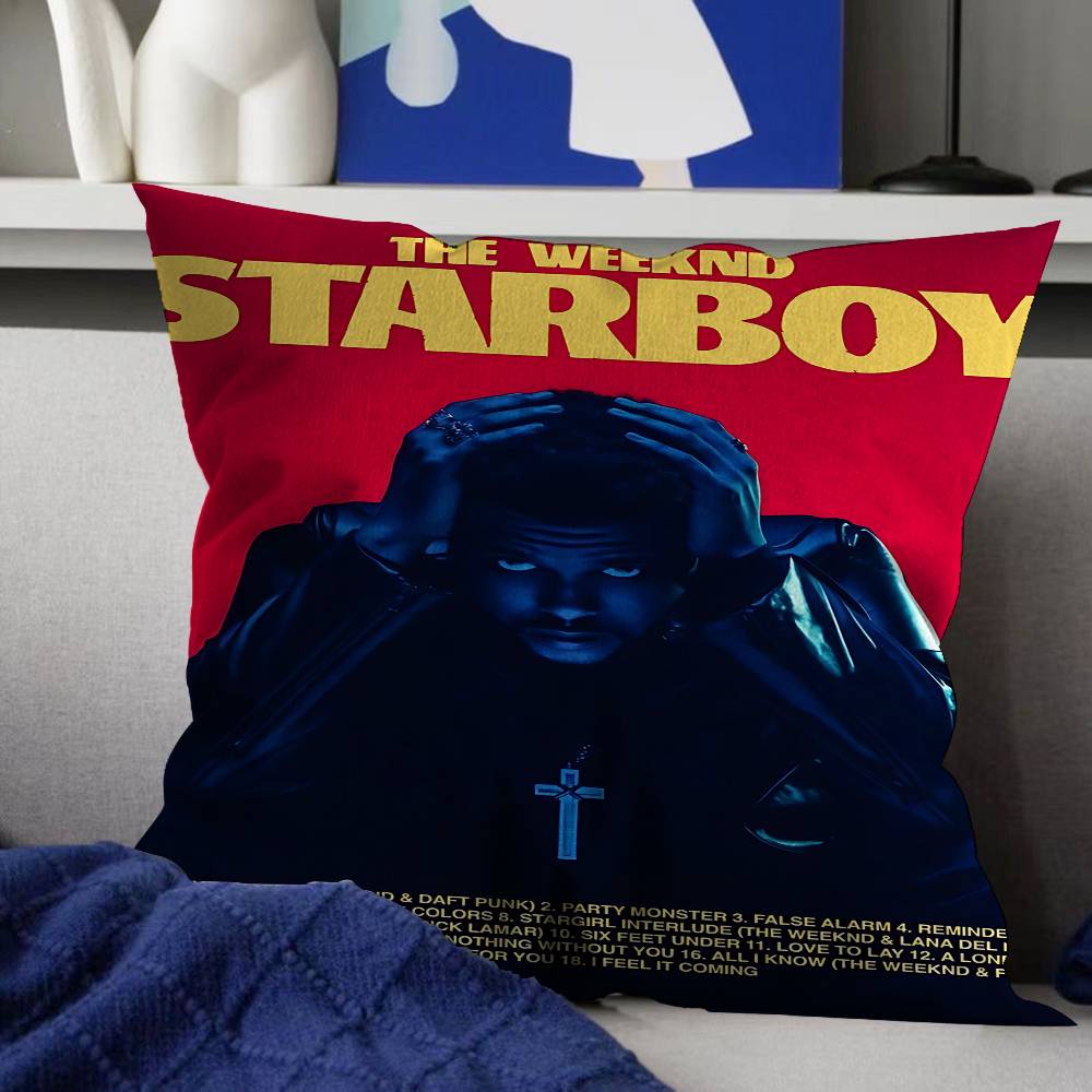 Music Star T-The Weeknd Cushion Cover Car Throw Pillow Case For Sofa Car Christmas Gift 40x40cm 45x45cm